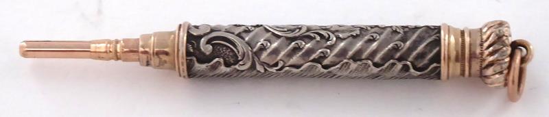 Stříbrná a pozlacená tužka s kartuší