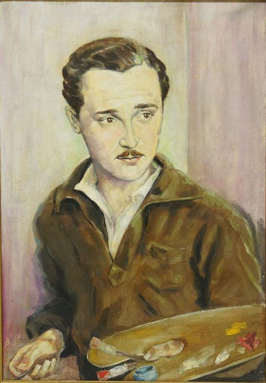 Autoportrét mladého malíře, olejomalba na plátně