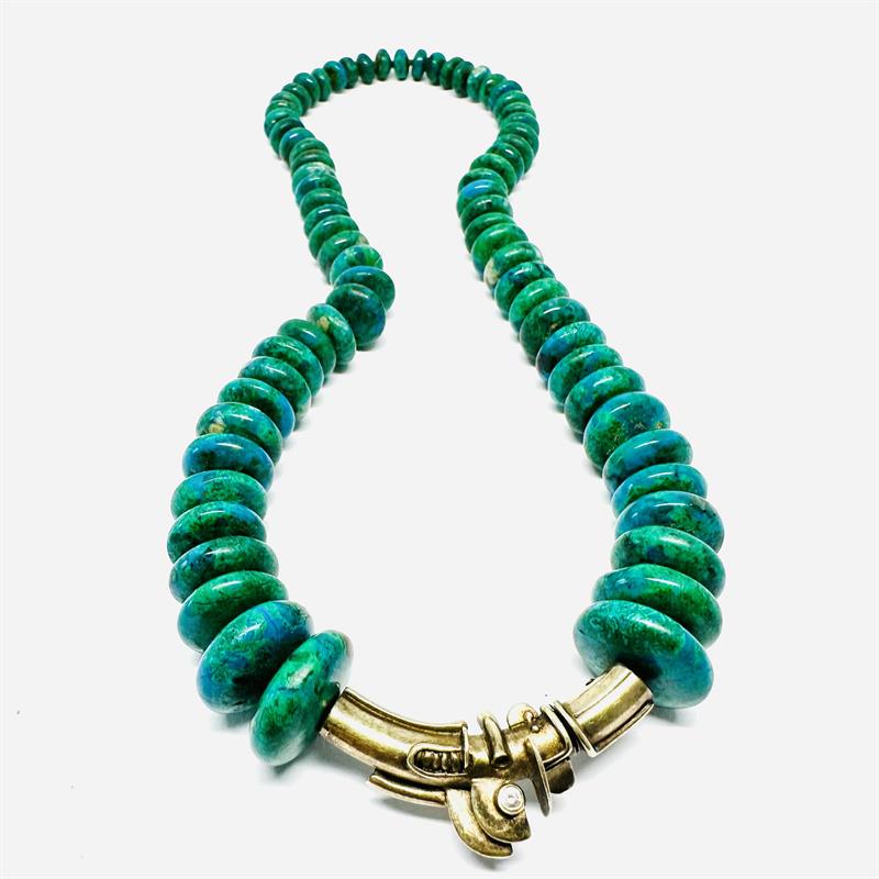 Originální, autorský náhrdelník s azuromalachity