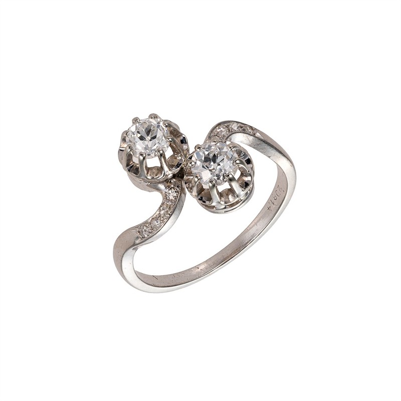 Platinový prsten s diamanty 0,98 ct – certifikováno