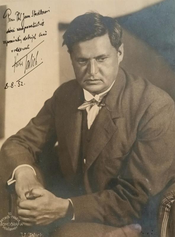 Fr.Drtikol/ V.Talich. Velké foto s orig. věnováním.