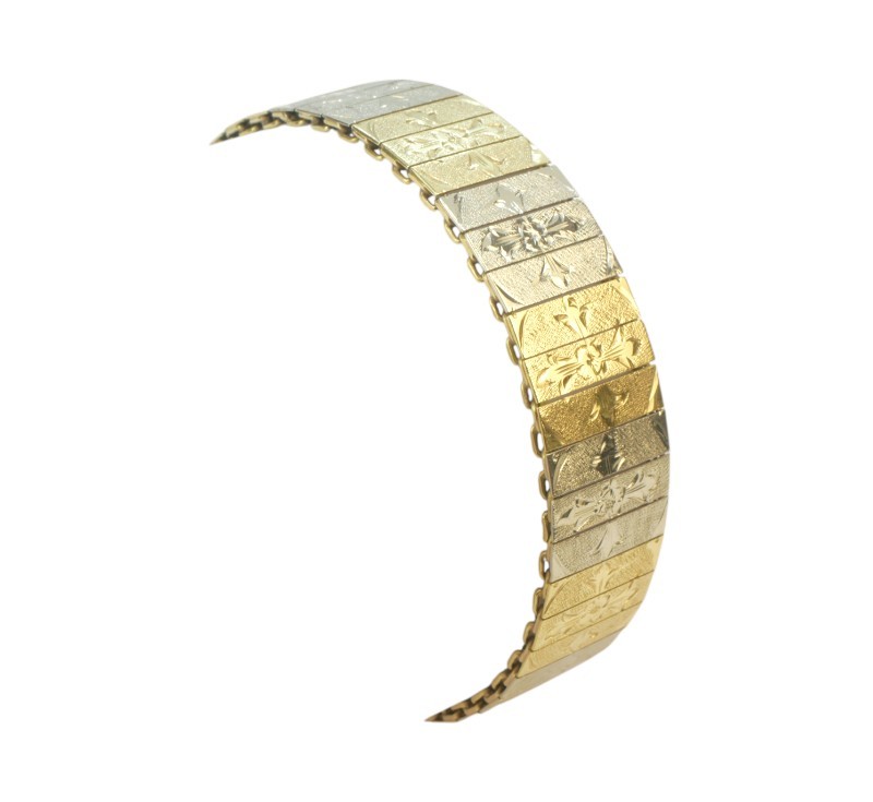 Zlatý článkový náramek