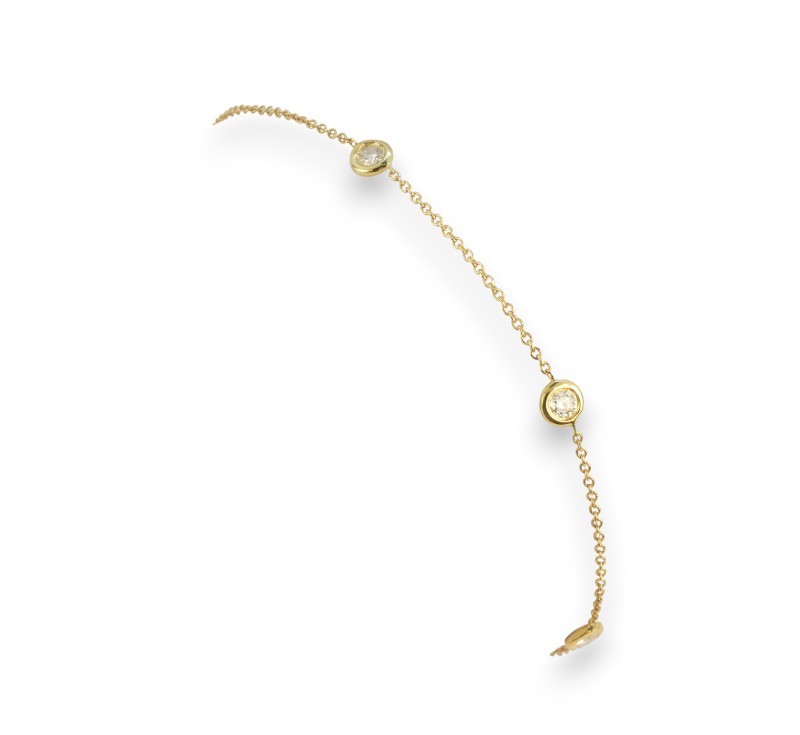 Zlatý náramek s diamanty