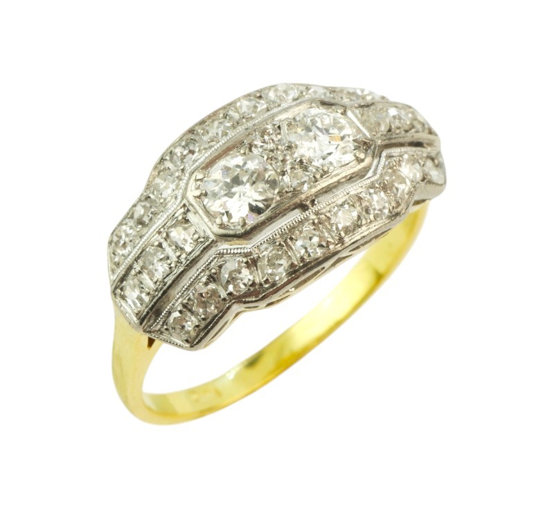 Briliantový prsten art deco (1,02 ct)