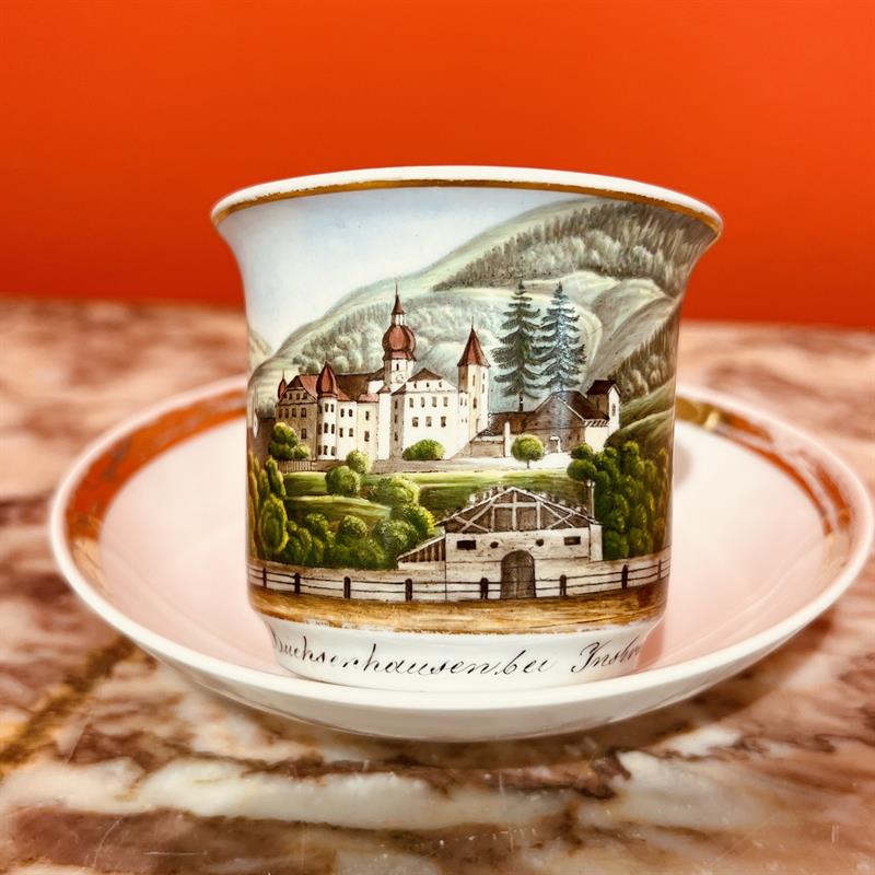 SLAVKOV - SCHLAGGENWALD, PORCELÁNOVÝ ŠÁLEK S PODŠÁLKEM