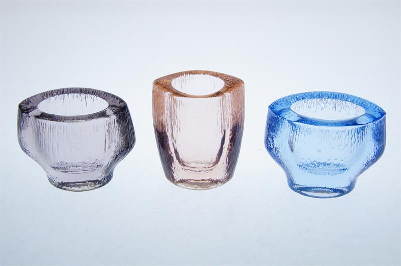 Vázičky na fialky lisované sklo Laděna VÍZNEROVÁ Sklo Union