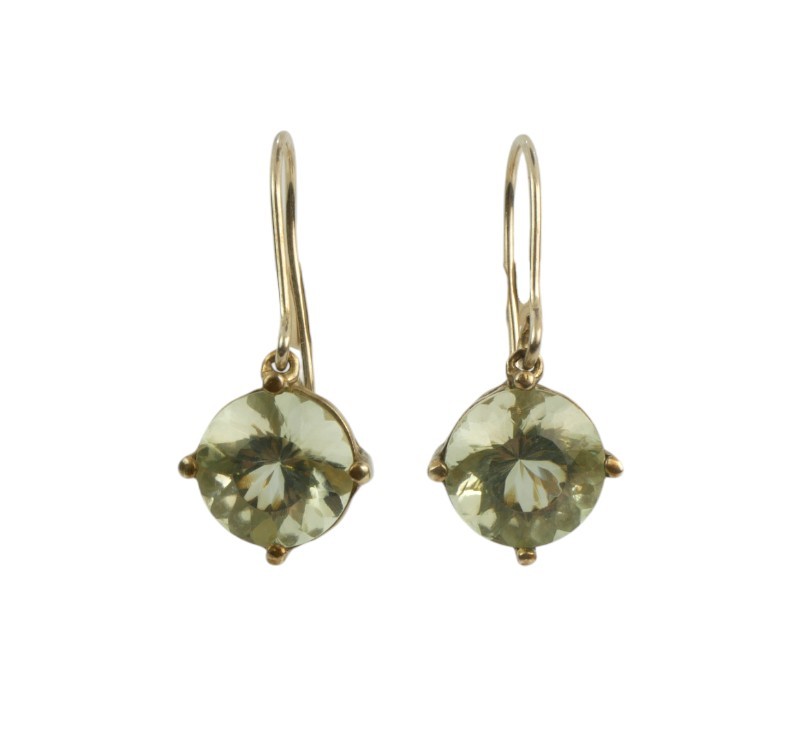 Stříbrné náušnice se zelenými kameny