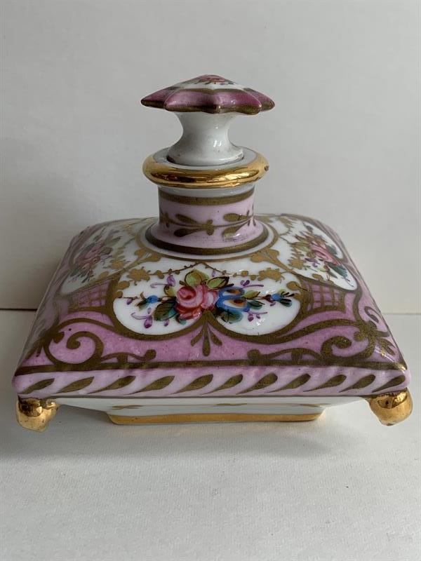 Krásný malovaný porcelánový flakon,