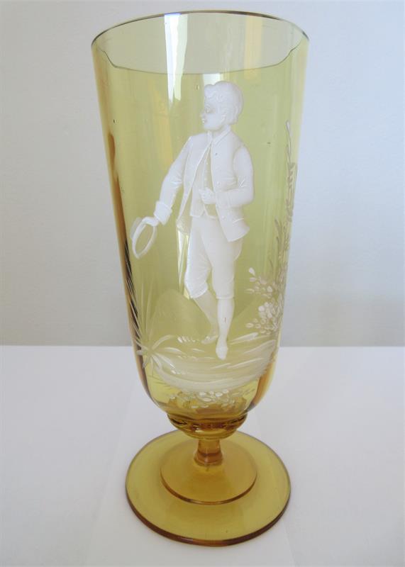 Starožitný pohár ručně malovaný