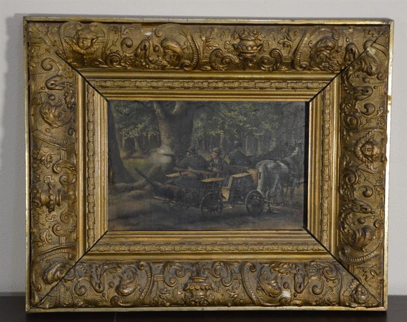 obraz NA LOVU V OBOŘE - MARCELL LERCH 1895