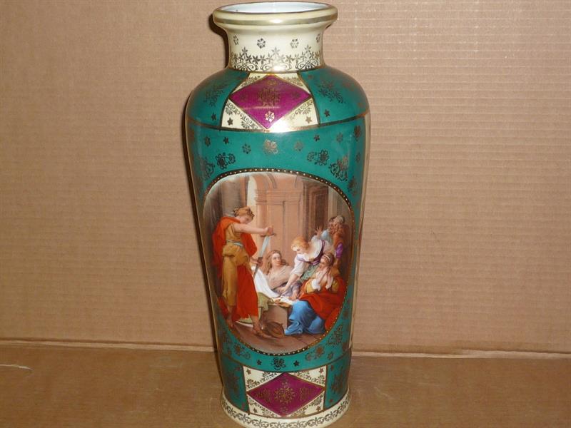 VELKÁ VÁZA AUSTRIA S OBRÁZKEM