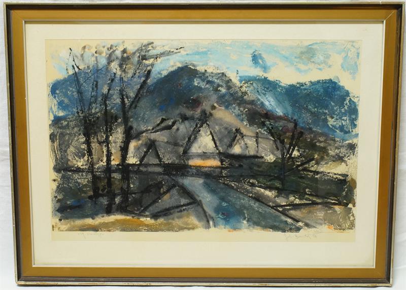 Jesenický motiv - Lubomír BARTOŠ, monotyp 1975