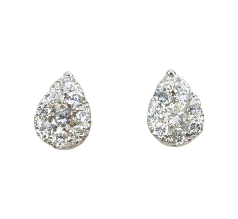 Zlaté náušnice s brilianty