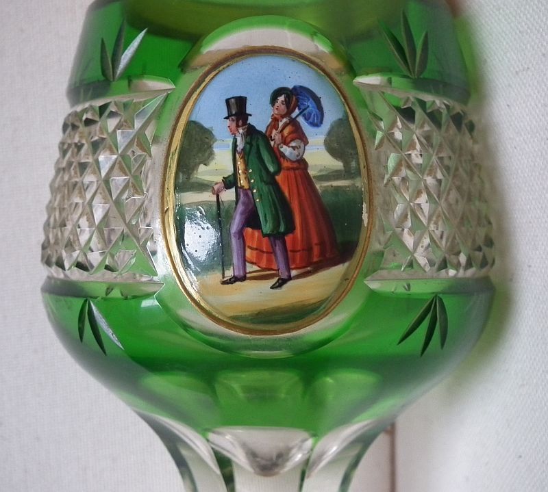 Sklenice Čechy, 20.léta 20. století. Ruční malba.