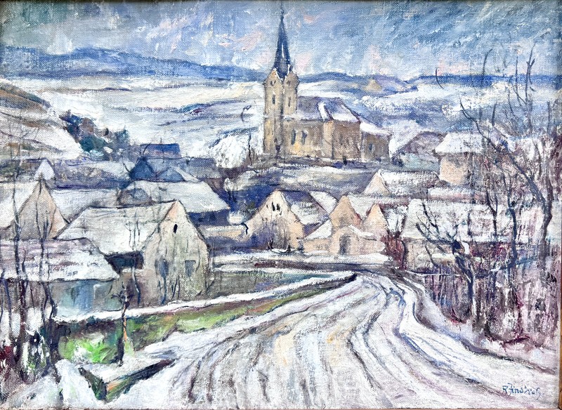 Rudolf Jindřich: Mokropsy v zimě. (Z majetku Ng v Praze)