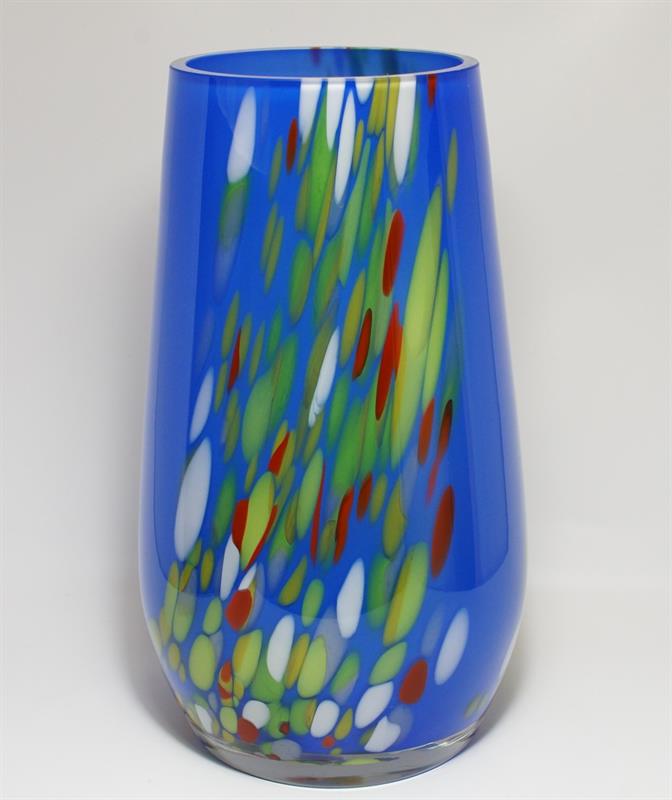 Váza se zataveným pestrobarevným dekorem Miluše ROUBÍČKOVÁ
