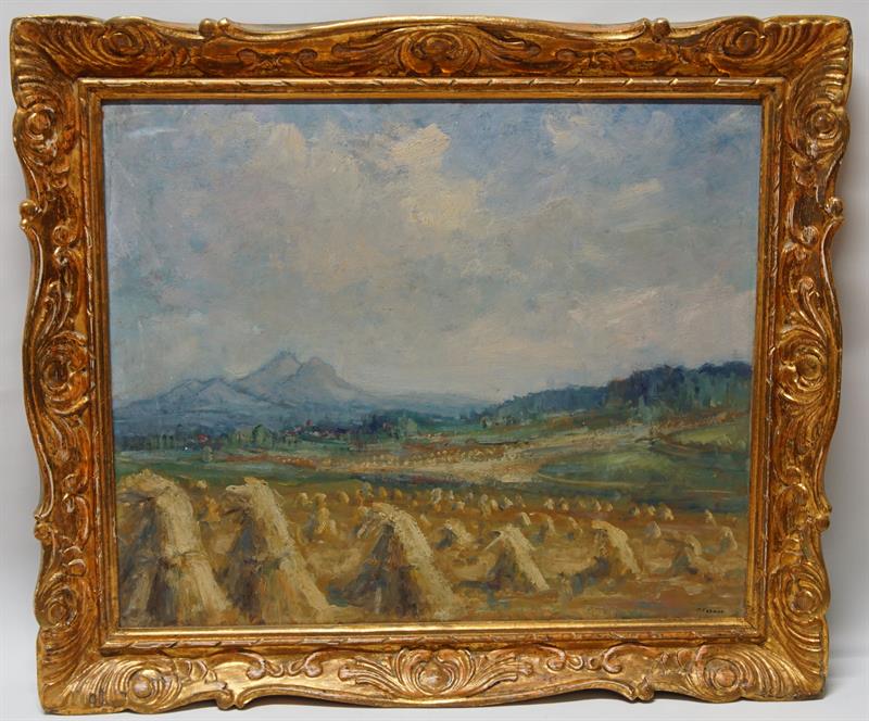 Žně pod Bezdězem - Pavel FORMAN reprezentativní olejomalba