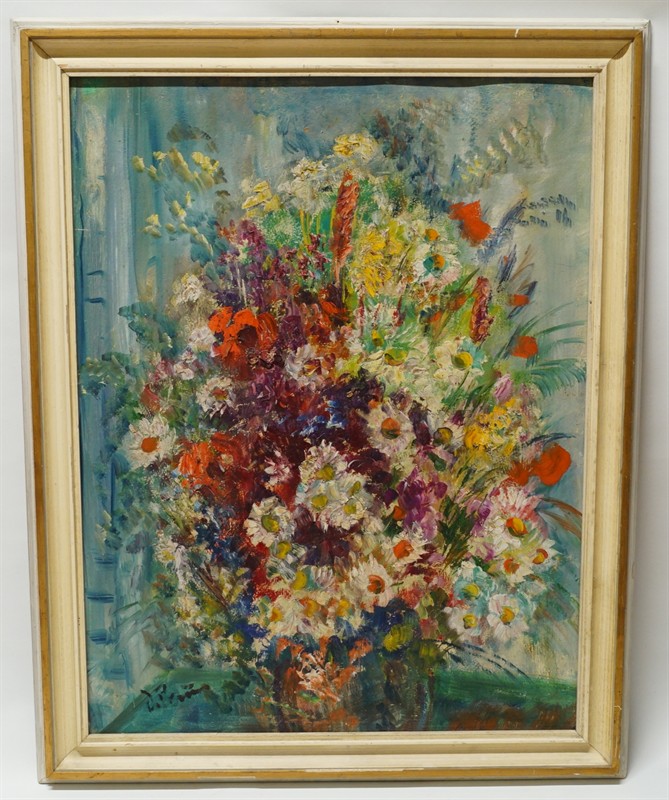 Kytice z lučního kvítí, pestrobarevné zátiší Václav PEŘINA