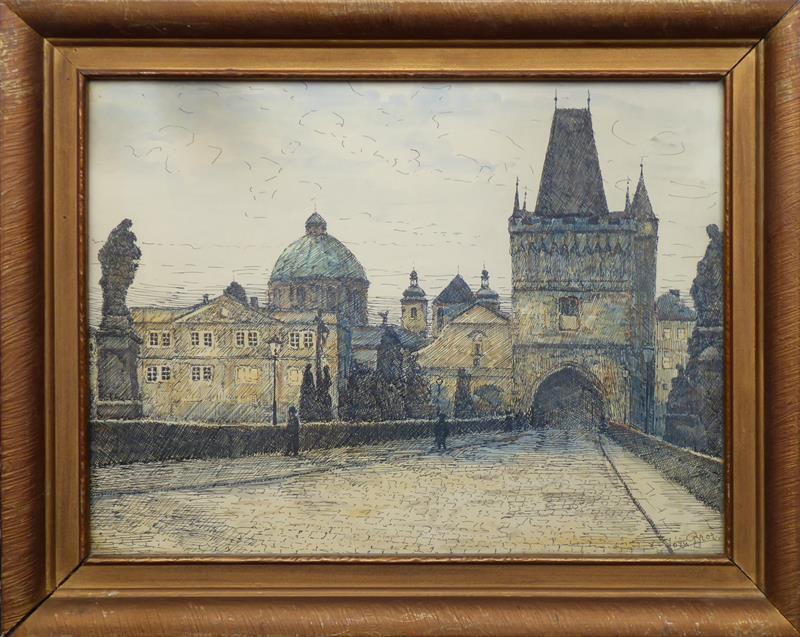 Jóža Brož - Podvečer na Karlově mostě
