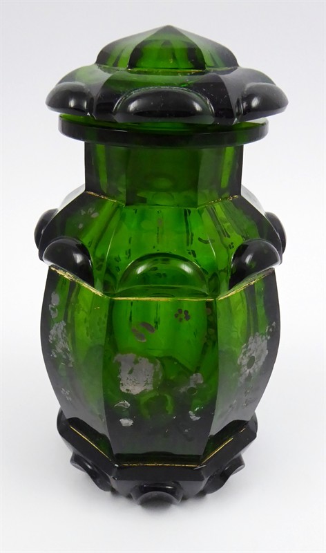 Flakon s malbou stříbrem - biedermeier