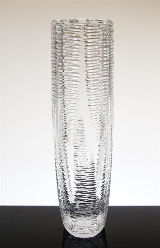 Vysoká křišťálová váza - Vladimír ŽAHOUR Bohemia Poděbrady