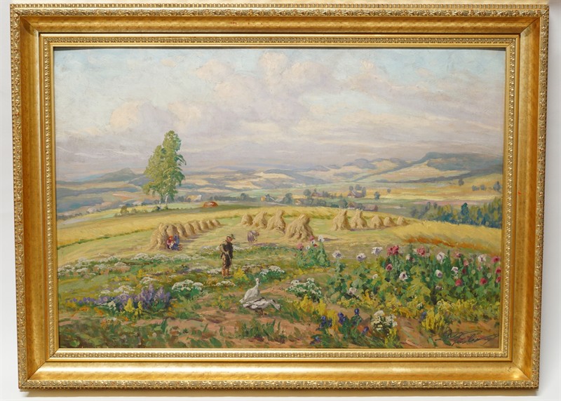 Zlatavá krajina po žních - Novopacko, Ferdinand TÁSLER 1940