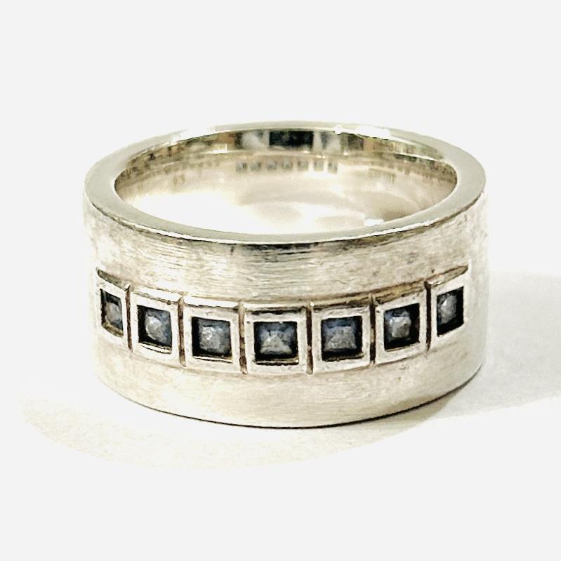 Stříbrný moderní prsten s topazy - Esprit