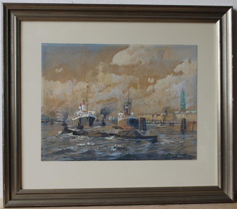 Gustav Burghardt - Hamburk přístav Steinwerder