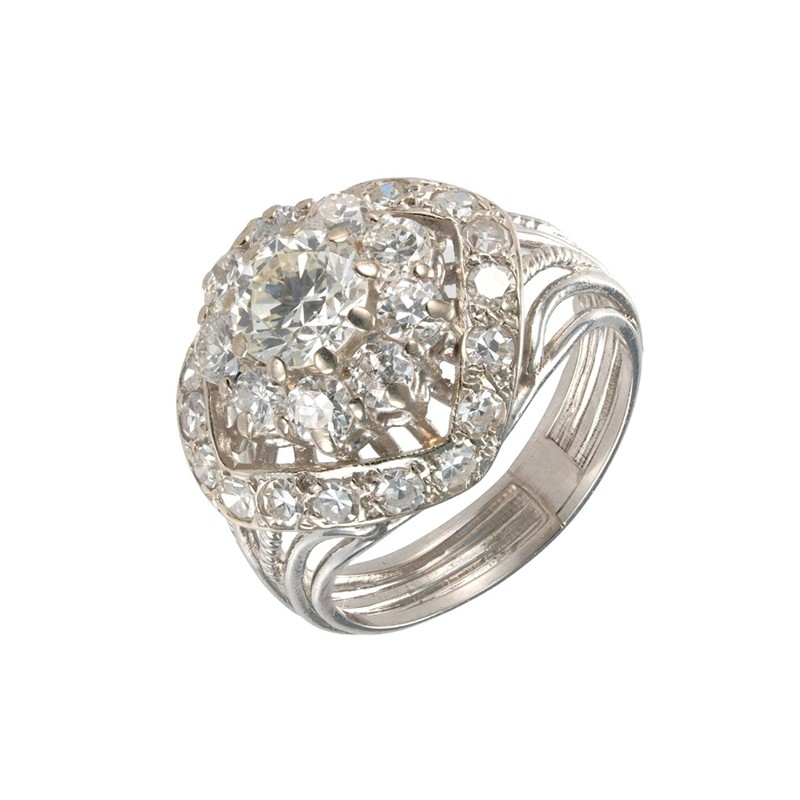 Zlatý prsten s přírodními diamanty 2,35 ct