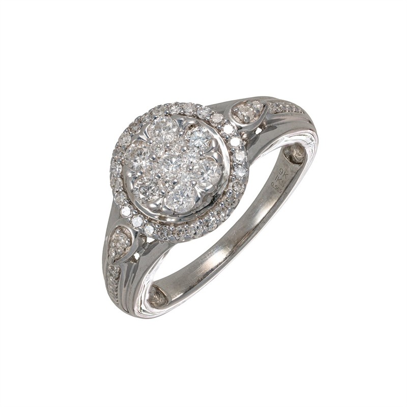 Zlatý prsten s přírodními diamanty ( 0,57 ct)