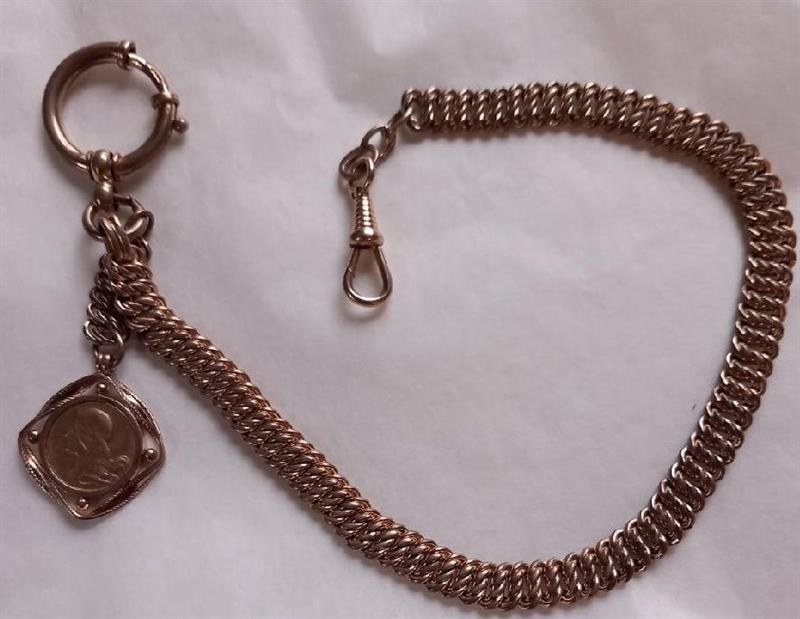 Řetěz ke kapesním hodinkám, rok 1900, secese