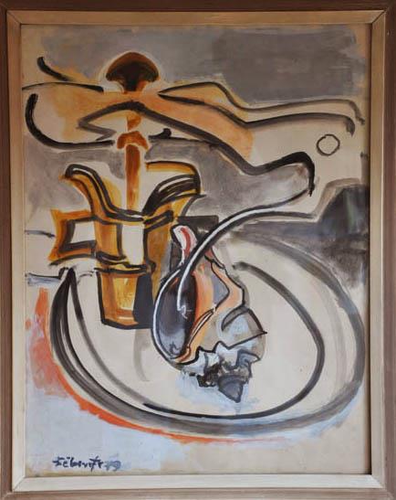 ANDREJ BĚLOCVETOV - ZÁTIŠÍ S HMOŽDÍŘEM A ULITOU 1979