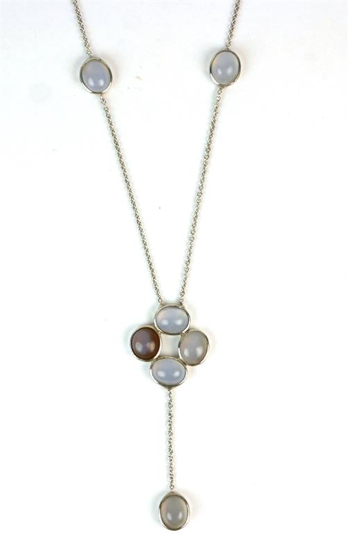 Stříbrný náhrdelník s měsíčními kameny