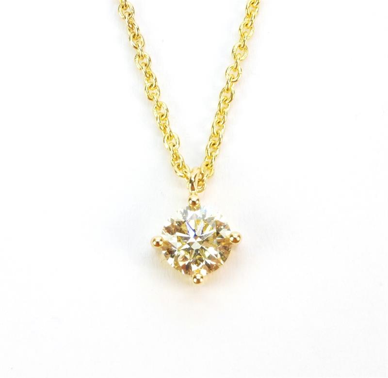 Zlatý náhrdelník s briliantem 0,4 ct