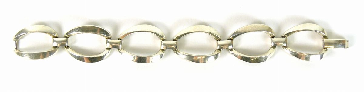 Stříbrný článkový náramek
