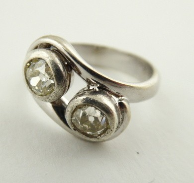 Prsten z bílého zlata s přírodními diamanty - 1,00 ct