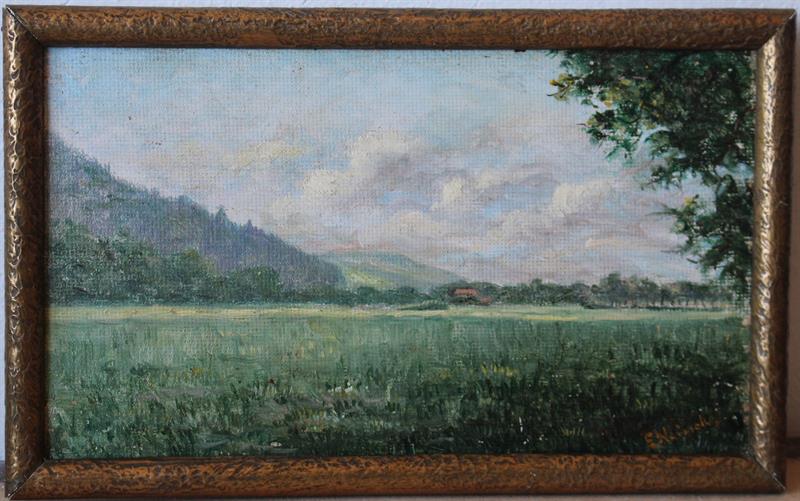 Pohled do krajiny - sign - Olej