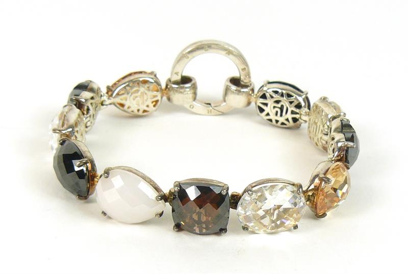 Stříbrný náramek s barevnými kameny, zn. Thomas Sabo