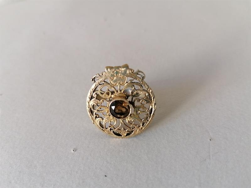 Stříbrný prsten s citrínem