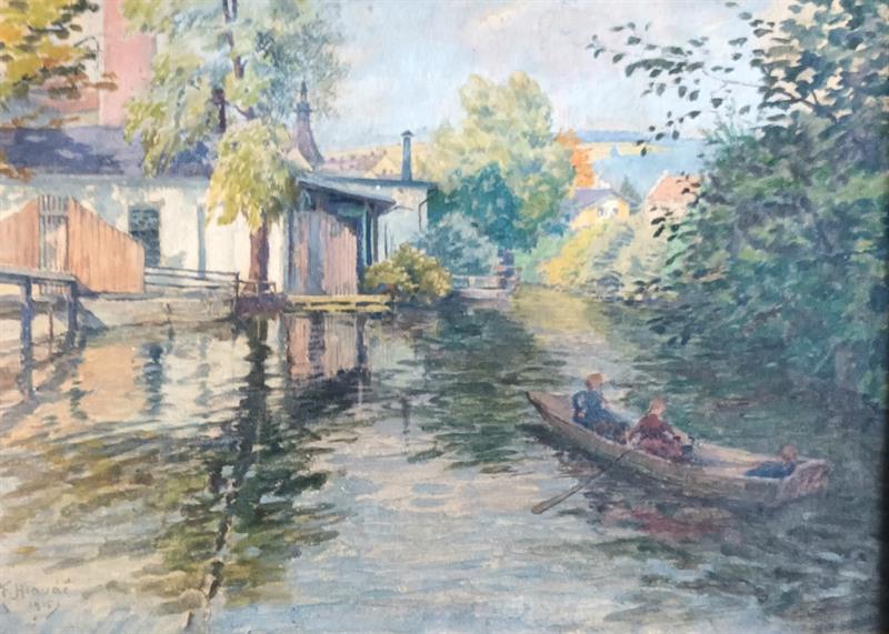 F. Hlaváč: Na loďce.