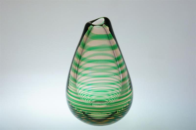 Váza na 1 květ, spinovaný dekor M. STÁHLÍKOVÁ Škrdlovice