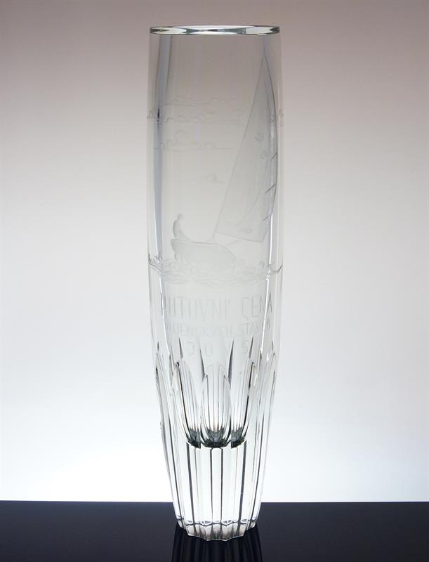 Vysoká masivní váza EXBOR - Pohár jachting Vojenské stavby