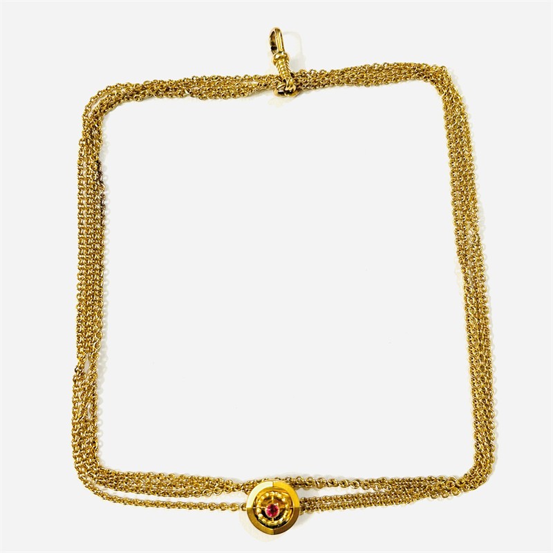 Zlacený řetízek s jezdcem, 148 cm - Kollmar & Jourdan