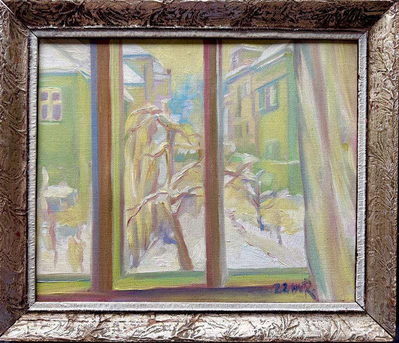 Neurčený autor s mogramem Ř: Pohled z mého okna