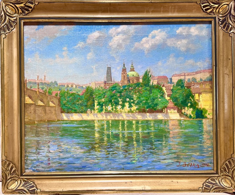 Josef Bělka: Pohled na Malou Stranu a Hradčany (1932)