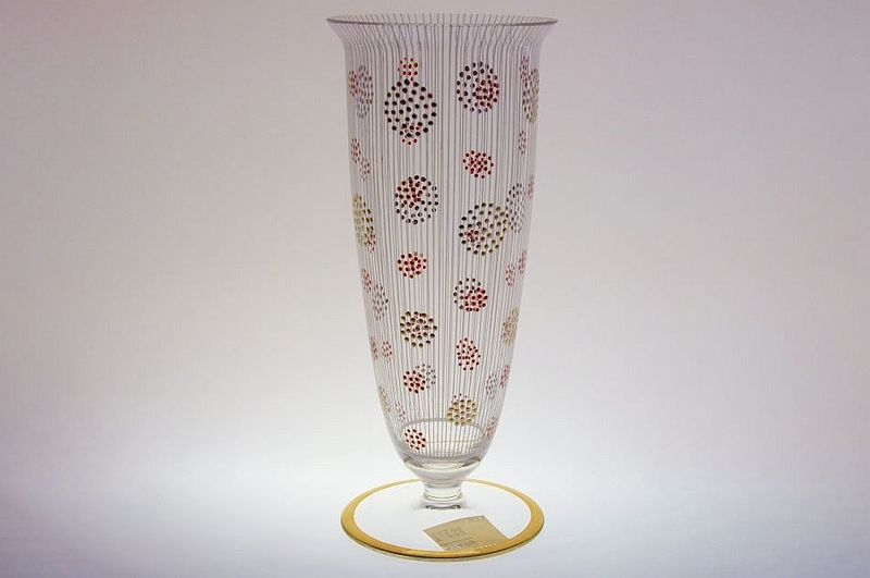 Malovaná váza ve stylu Art deco, Kamenický Šenov