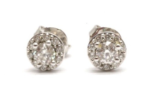 Zlaté náušnice s diamanty