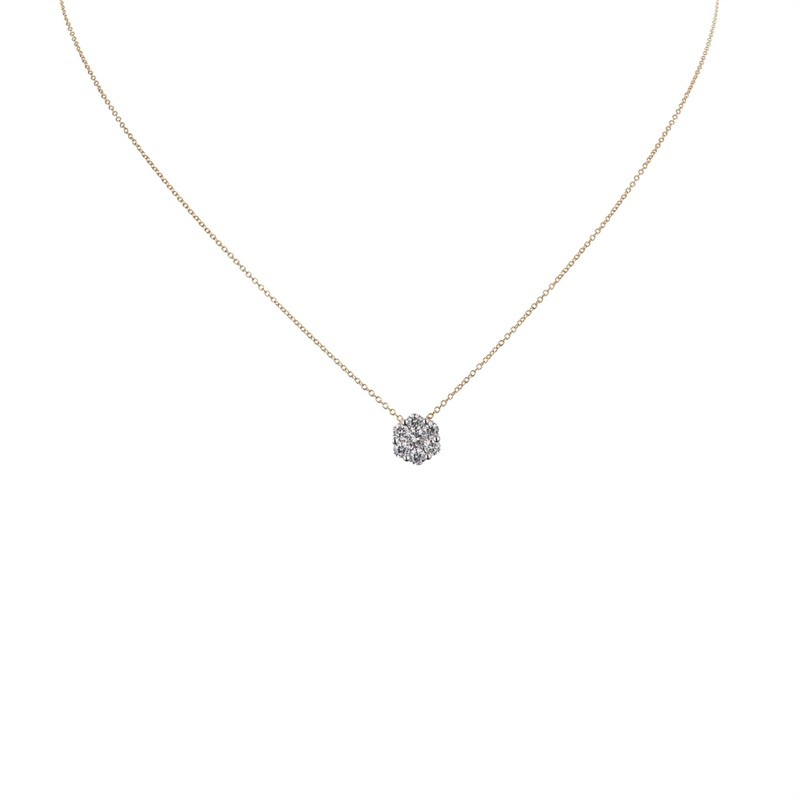 Zlatý náhrdelník s přírodními diamanty 0,40 ct