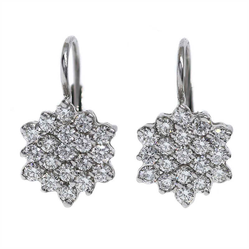 Zlaté náušnice s přírodními brilianty 0,80 ct