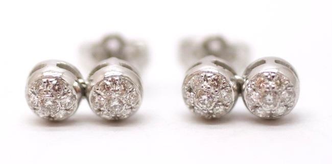 Zlaté náušnice s diamanty